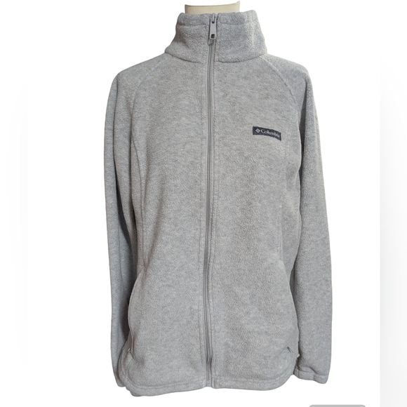 Columbia Gray Full-Zip Fleece Jacket - Picture 1 of 3